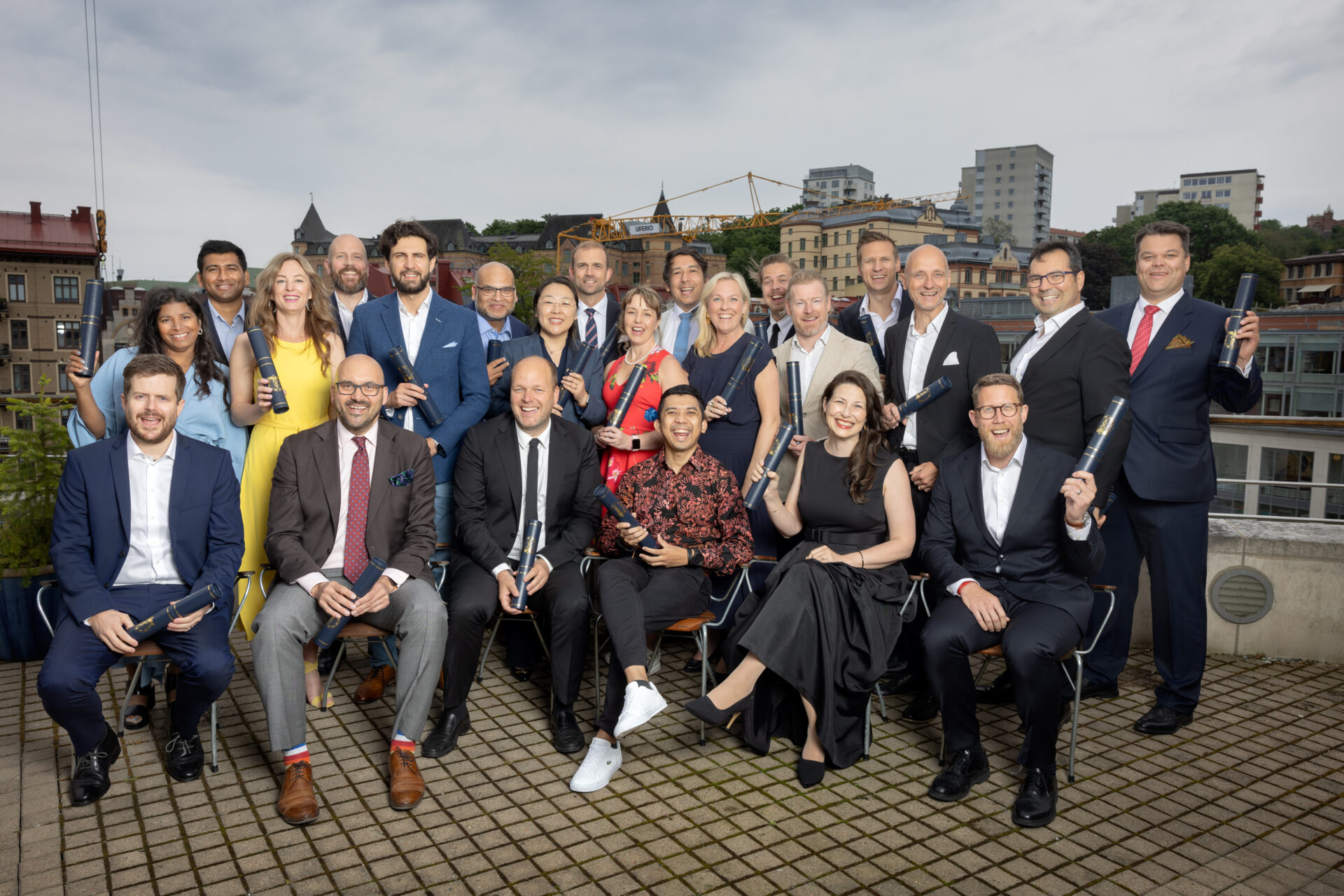 Executive MBA class of 2022-2024. All our alumni become part of our Executive MBA alumni network, which is a professional community for exchange and contact both between members and with the School of Business, Economics and Law.